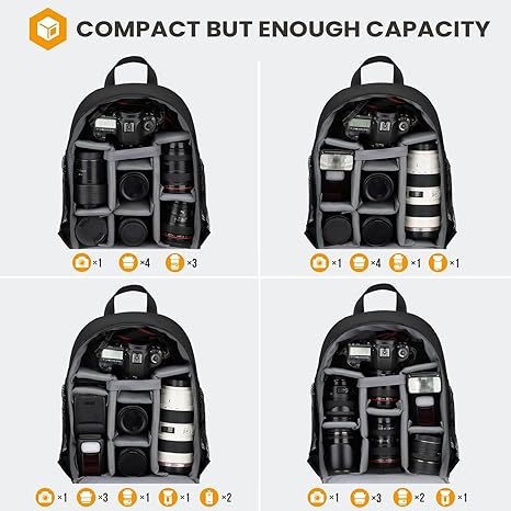 Equipo de cámara de fotografía transfronteriza mochila de doble capa de gran capacidad mochila para computadora trípode almacenamiento bolsa de viaje impermeable