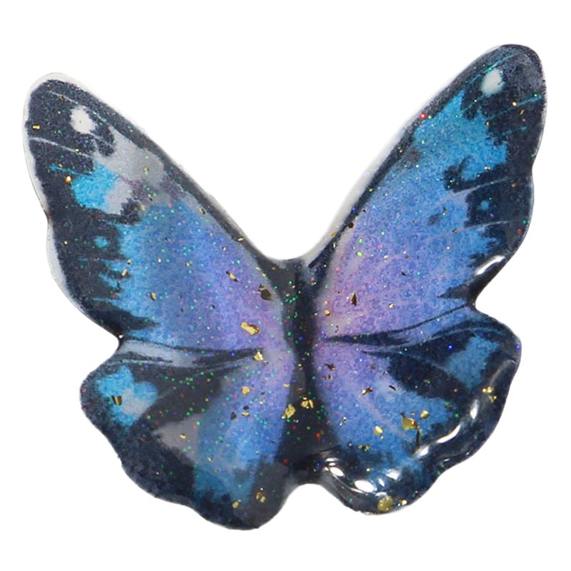 Multi-color mariposa gota aceite hoja de oro colgante DIY hecho a mano horquilla joyería pendientes accesorios material estilo japonés aire fresco