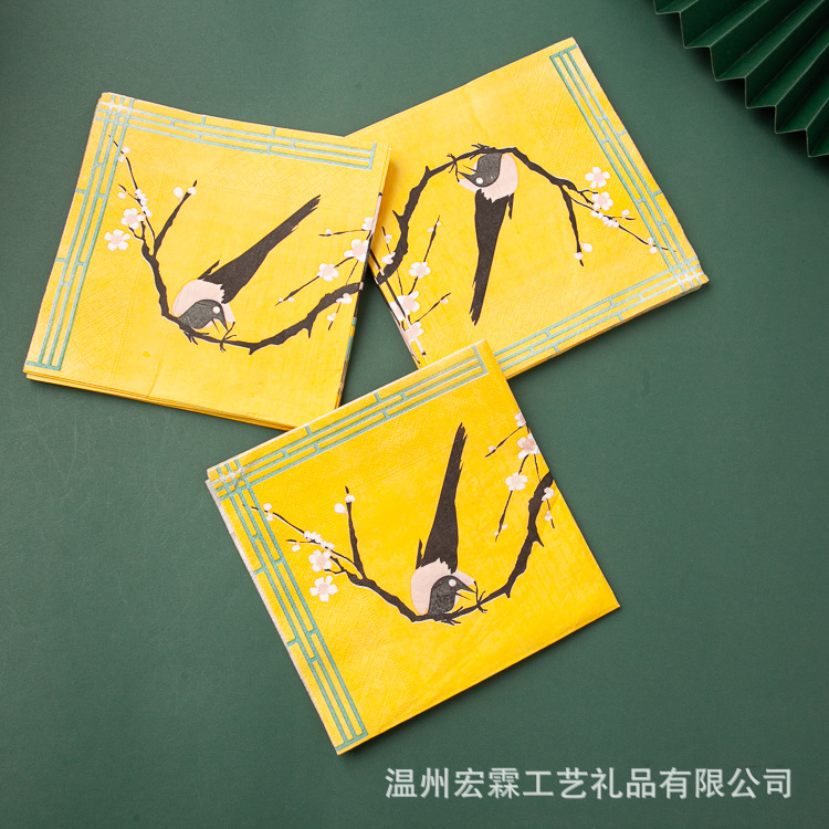 满版方巾餐巾纸印LOGO定 奶茶汉堡餐饮店纸巾八折12折纸巾