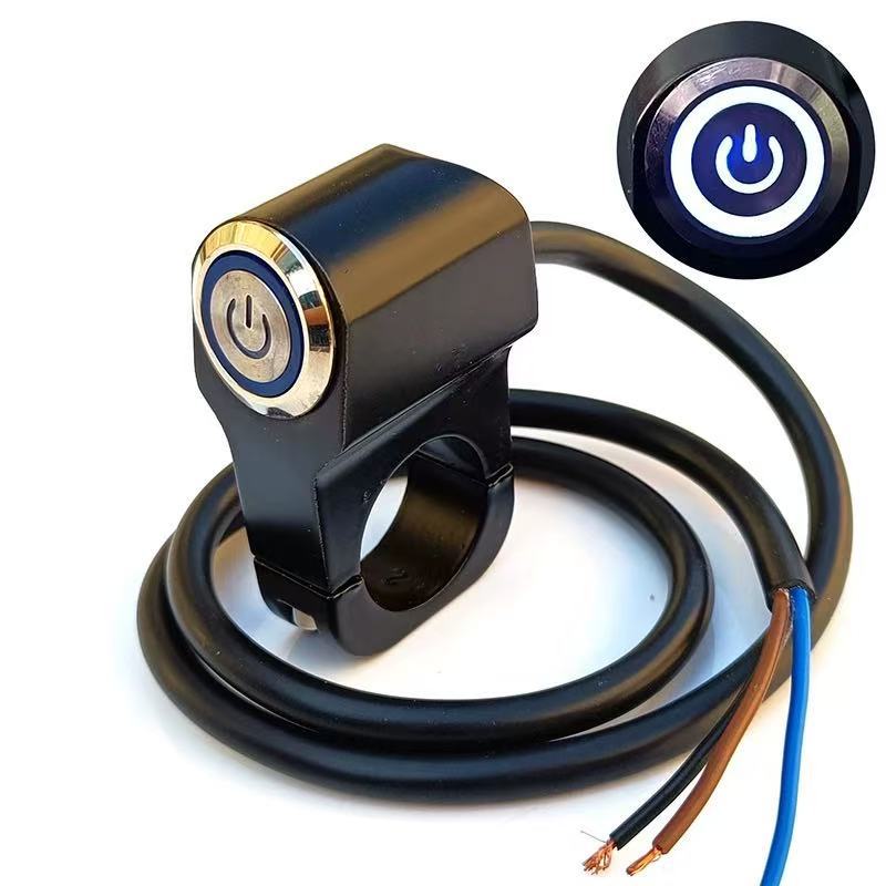 Hot Selling Motorcycle Spotlight Switch Aluminum Alloy Switch Electric Scooter Rearview Mirror Handle Modified Headlight Switch