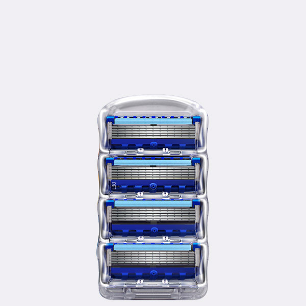 2025 nuevo hombre azul manual Geely de cinco capas cuchilla de afeitar escondida cuchilla de afeitar multicapa de acero inoxidable