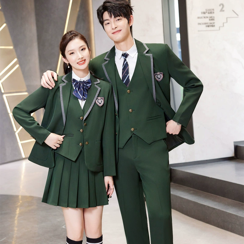 Профессиональный костюм для мужчин и женщин, студенческая униформа JK в японском школьном стиле, комплект из четырех предметов для рабочей одежды учителя детского сада.