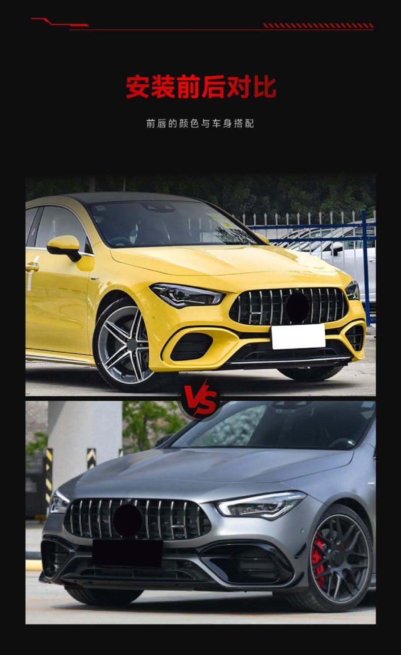 Suitable for 2020-2023 Mercedes-Benz Cla-Class C118 Cla45 Amg Special Front Air Knife Air Outlet Kit Modification Parts