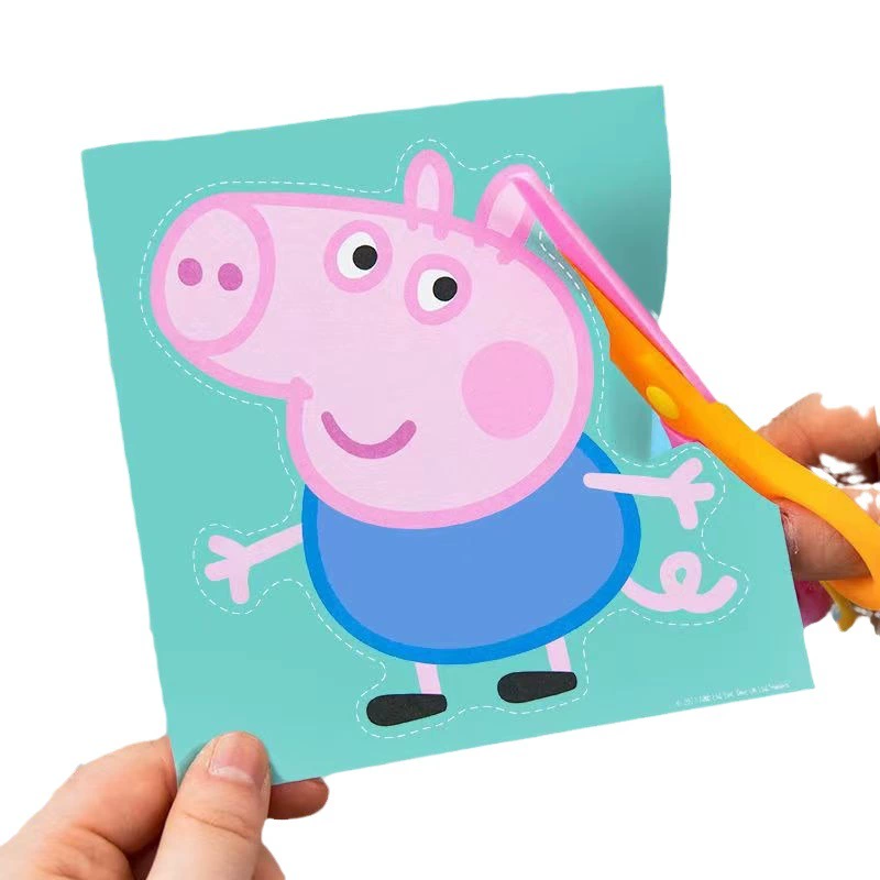 Детская забавная вырезанная из бумаги Peppa детский сад для мальчиков и девочек, складная обучающая игрушка Диши ручной работы оптом