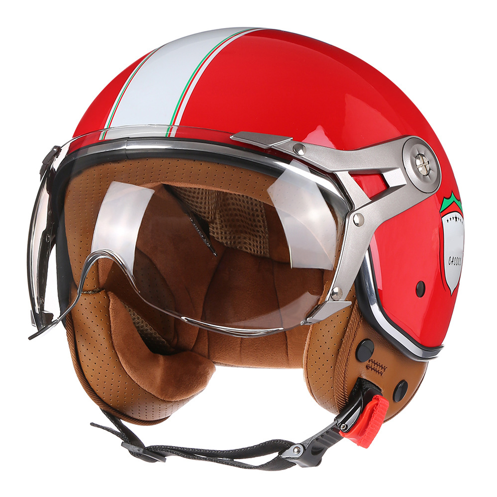 Motosiklet kaskı (dəbilqə), Motuoche Electric Scooter - red-shield-m57-58
