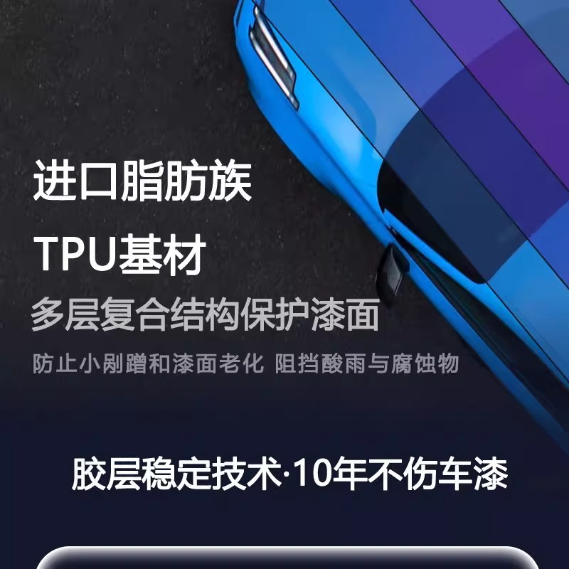 Max Tpu Invisible Car Wrap Film, Full Car Film, Ultra-Stretchable, High Anti-Stain, Hydrophobic, High-Gloss Paint Protection Film