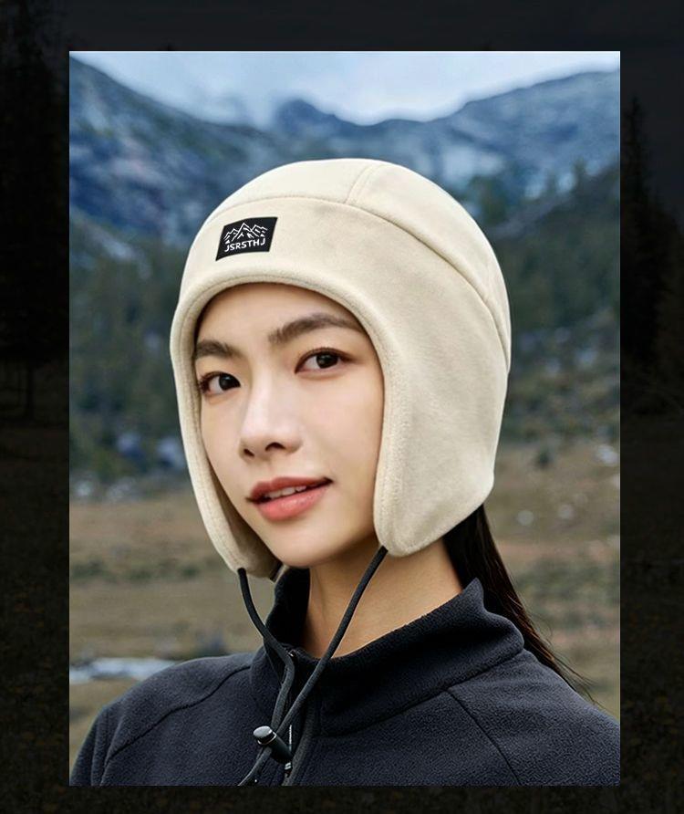 New winter ear and face protection headwear, helmet liner, warm and cold-resistant, suitable for cycling, morning exercise, and shopping, fashionable Korean style