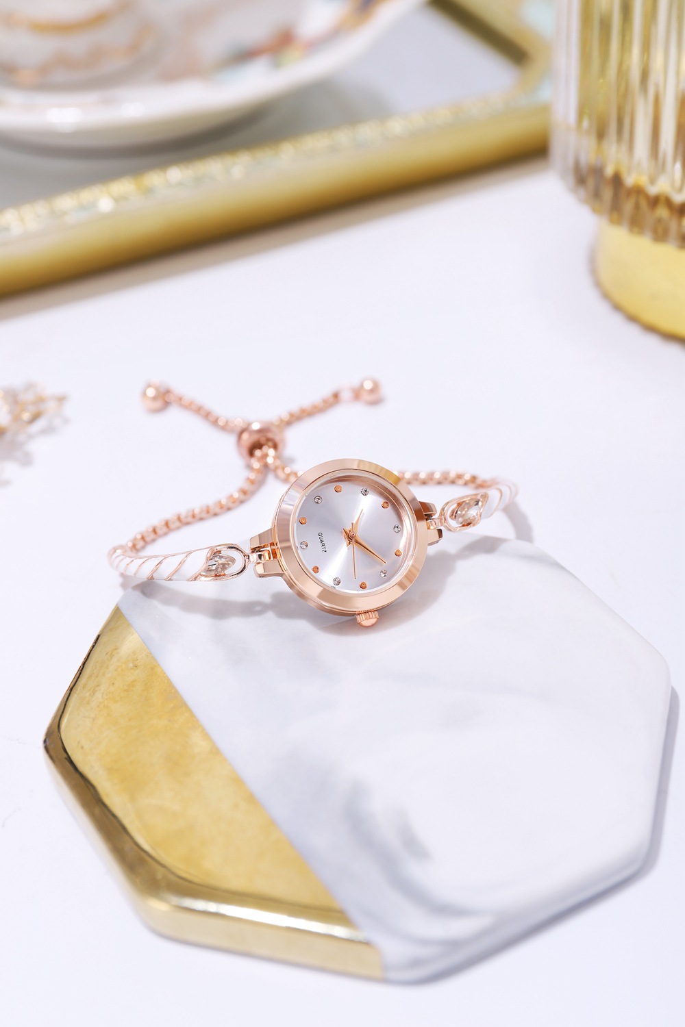 New Rainbow Sugar Colored Bracelet Live Streaming Sales Small dial Temperament Women's Watch_voghion.com