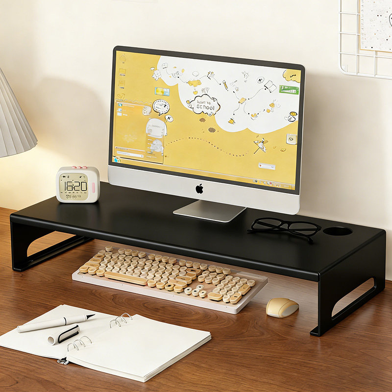 Computer Elevated Desktop Stand, Multi-Layer Metal Monitor Stand, Office Desk Support Stand