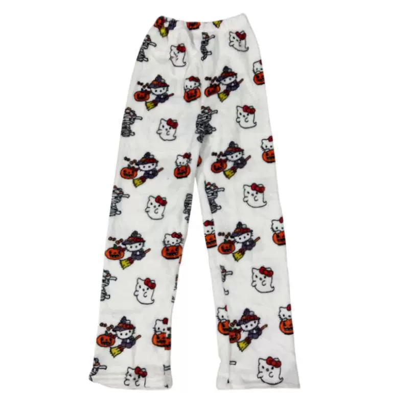 Фланелевые штаны Hello Kitty (женские) — тёплые флисовые пижамные брюки, размеры M–2XL