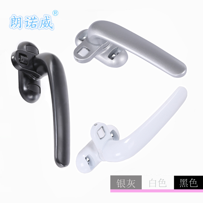 Old-fashioned handle aluminum alloy broken bridge 50 type door and window handle window handle plastic steel window handle lock window thickening
