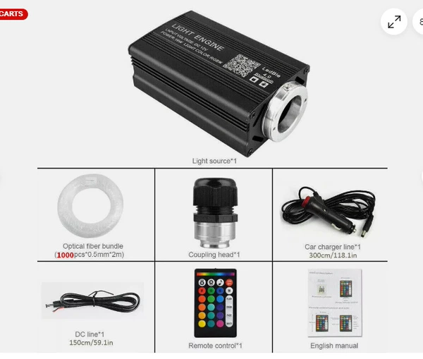 Light source, lighter, 0.5mm, 2m