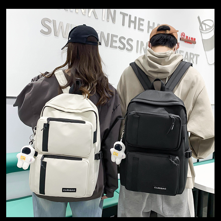 Streetwear Color Block Square Zipper Functional Backpack display picture 4