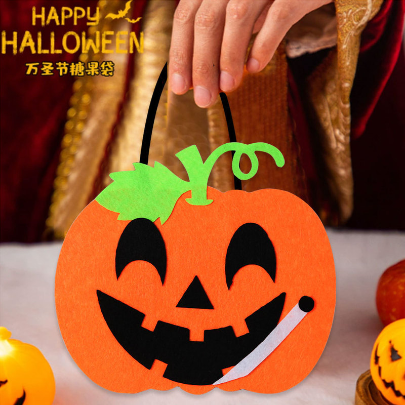 新しいハロウィンフェルトトートバッグ子供用カボチャコウモリキャンディバッグハロウィンパーティー装飾ゴーストギフトバッグ|undefined