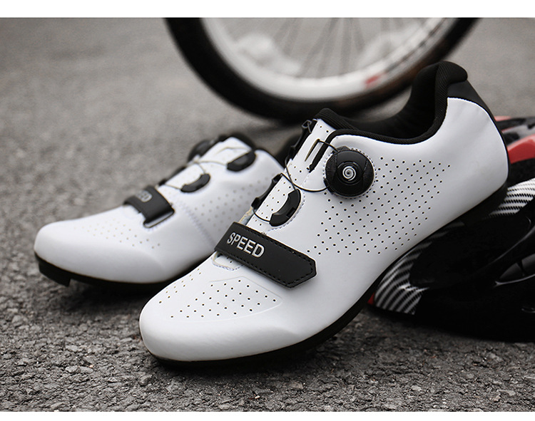 Heren fietsschoenen Fietsschoenen Ademende schoenplaatjes Compatibele indoor fietsschoenen_voghion.com