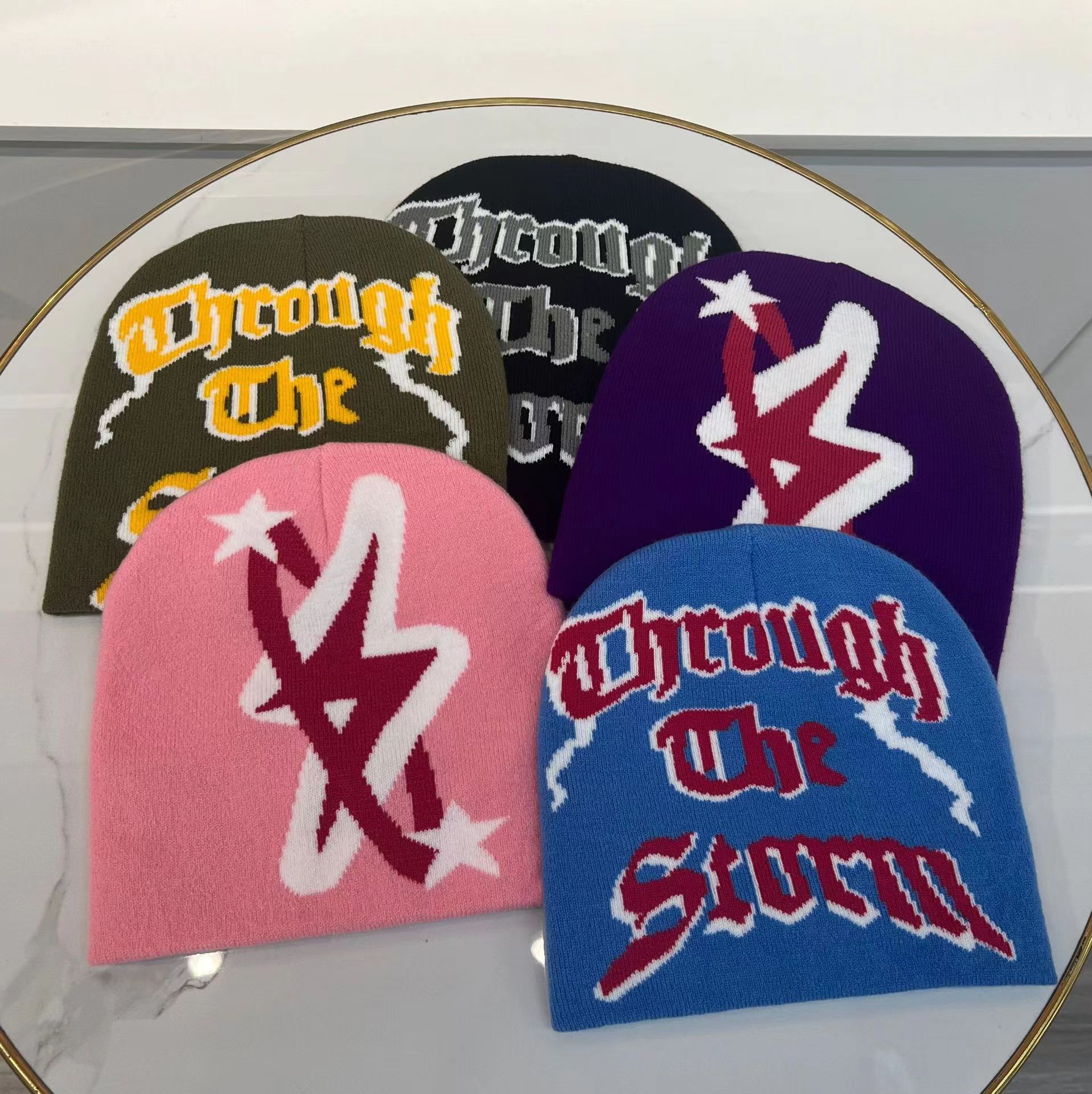 Women's Hip-hop Letter Printing Eaveless Wool Cap display picture 2
