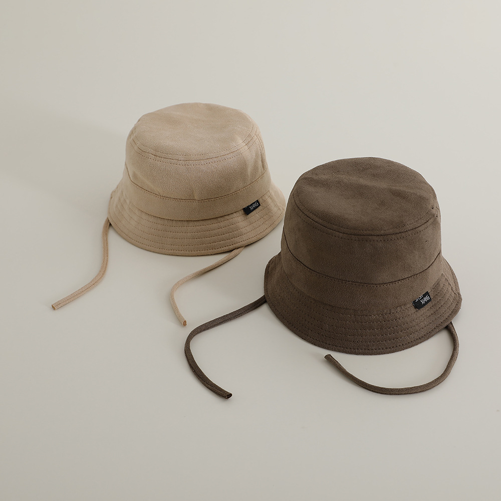 Sombrero de bebé japonés primavera y verano moda ins cóncava forma sombrero de pescador para niños y niñas sombrero de color puro transpirable