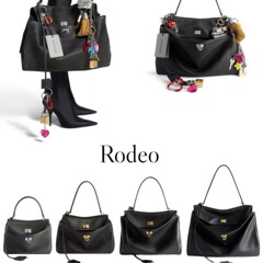 25 新しいロデオ大容量トートバッグ女性のリラックスしたニュートラルロックケリーバッグ本革ショルダーメッセンジャーバッグ