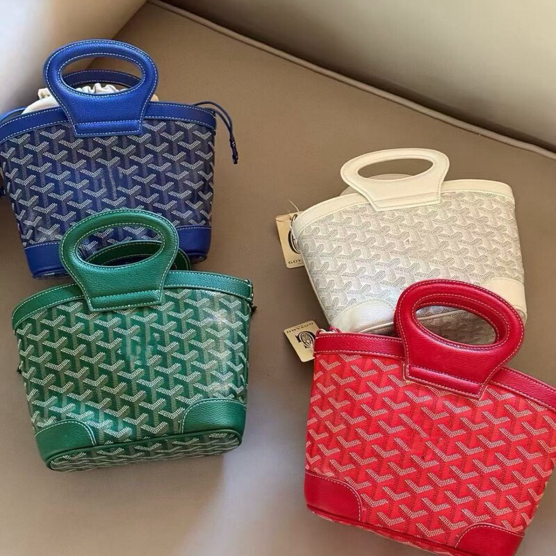2025 New Model/Original Leather/Goyard Small Vegetable Basket Bag Printed Shoulder Handbag for Women