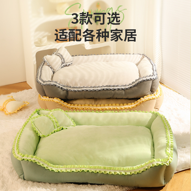 Nueva perrera mayor engrosada suave y cómodo para mascotas nido Lolita cuadrado nido invierno cálido al por mayor