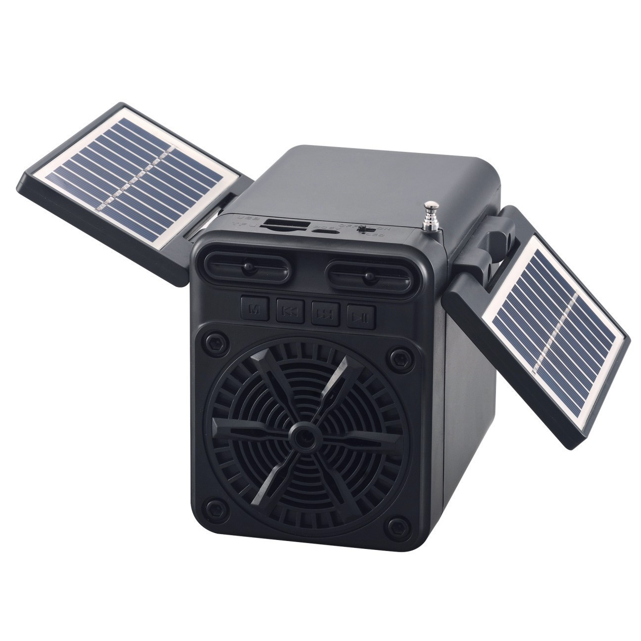 Exportación de comercio exterior X9 carga de emergencia solar radio FM altavoz Bluetooth multifuncional tarjeta enchufar disco U carga