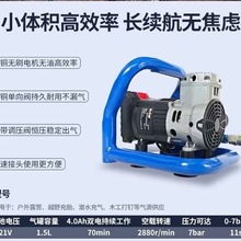 新款便携式静音无油空压机小型大功率真石漆喷漆机空气压缩机批发