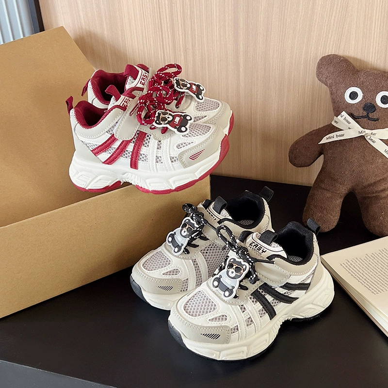 Детская спортивная обувь модная повседневная сетка дышащая папочка обувь для девочек 2025 новая детская обувь для мальчиков