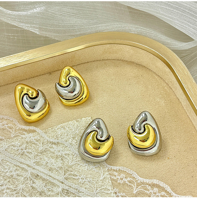 Ear Studs Classification 1 Pair Quantity 1 Pair Casual Elegant Lady Geometric Mixed Metal Plating Alloy Ear Studs