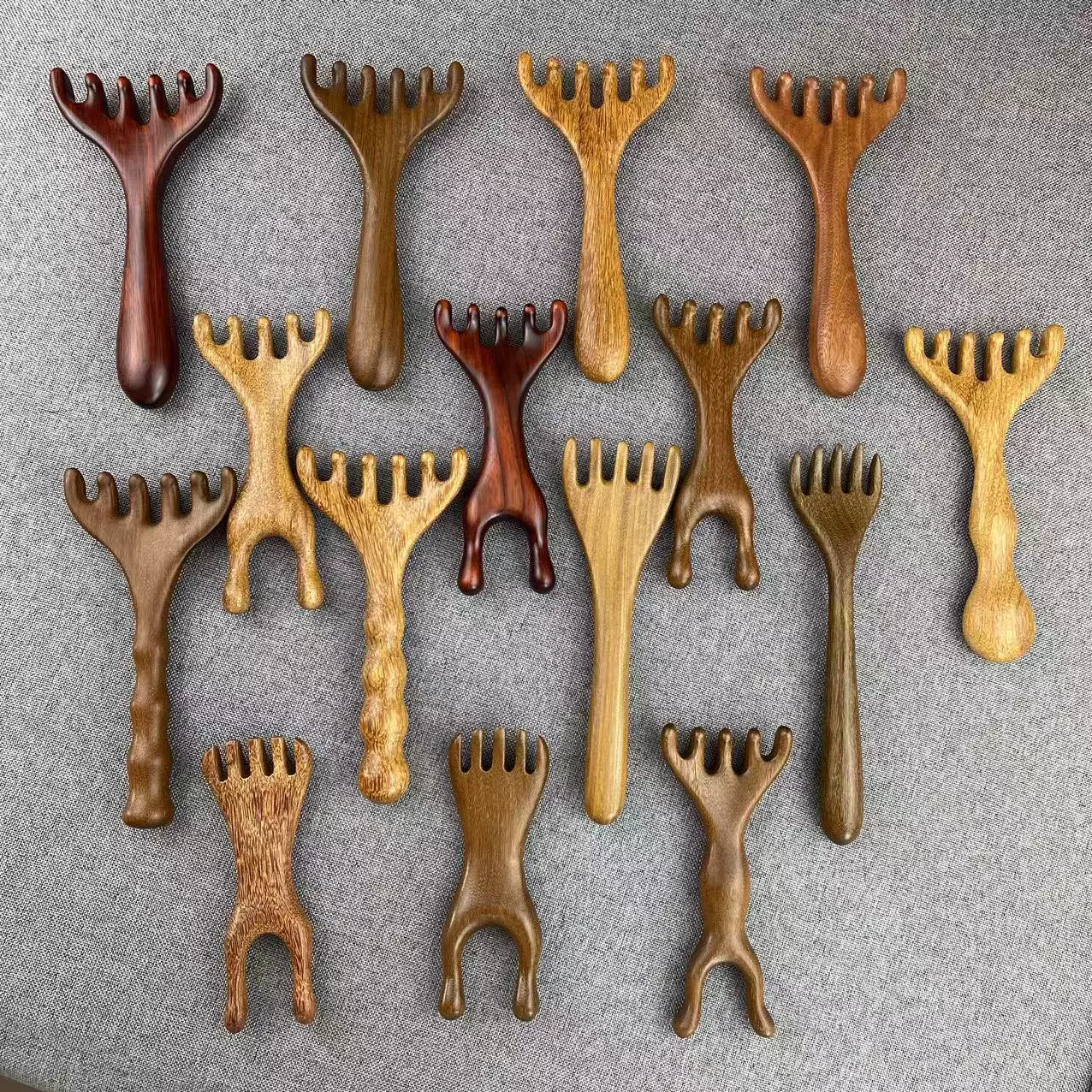 鹿角六爪家用款头部按摩器小耙子头皮经络梳头疗疏通刮痧挠头抓头