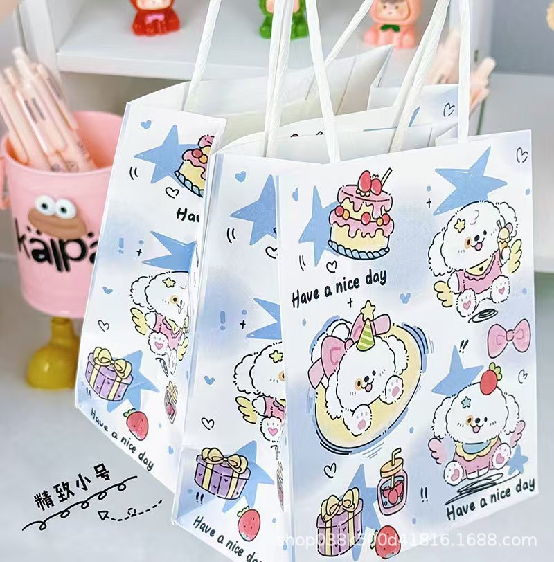 스타 강아지 블루, 화이트 소가죽, 대형 21*11*27cm(특정 사이즈는 사진과 같습니다)