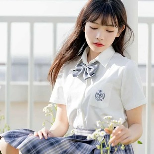Male and female student Shengzhi flower shirt JK/DK uniform college style original design short sleeve long sleeve square collar embroidery