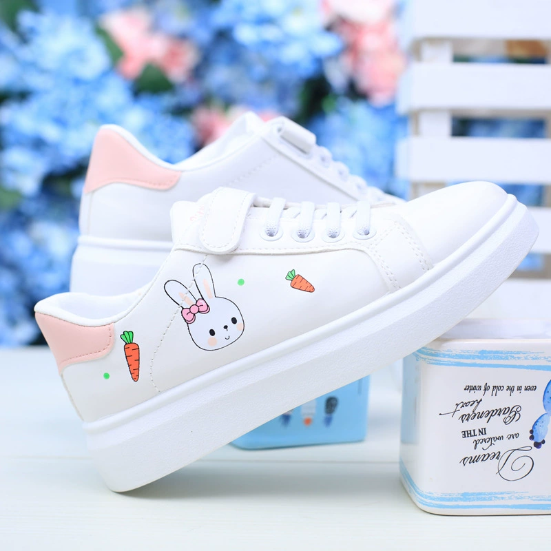 Обувь для девочек 2022, новая модная весенне-Осенняя обувь для досок, уличная фотография, детская обувь для досок Zhongda, детская белая обувь на мягкой подошве, Tide