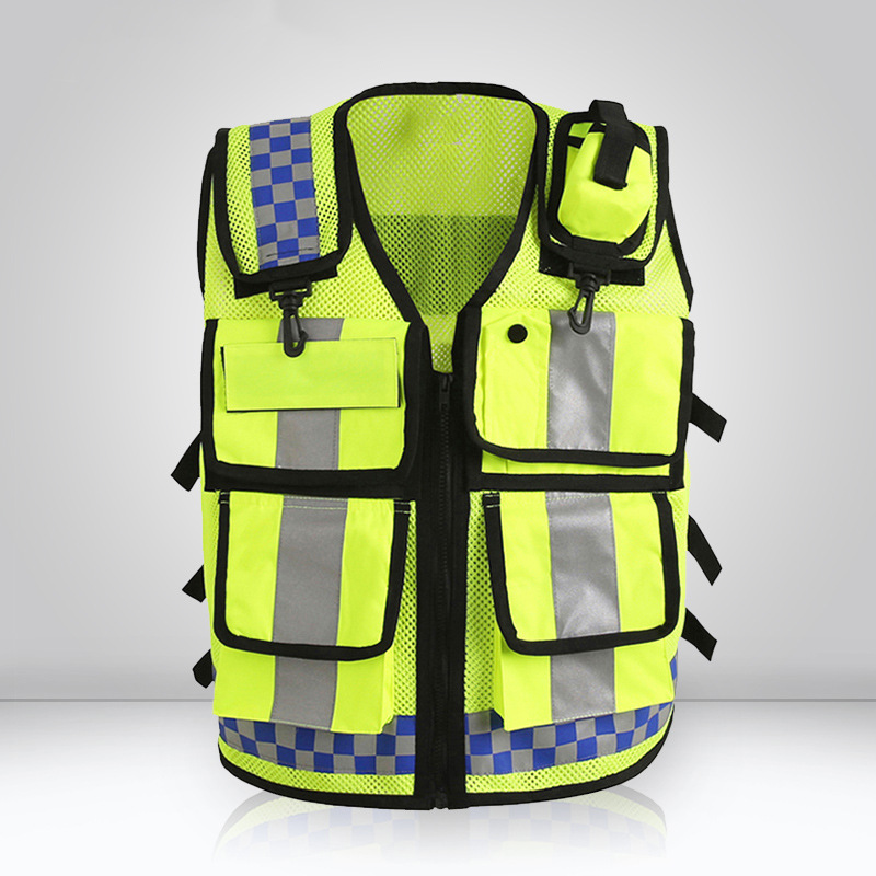 Reflective vest testing ventilation Vest Riding traffic Be on duty Police patrol Highways Meet an emergency rescue Security