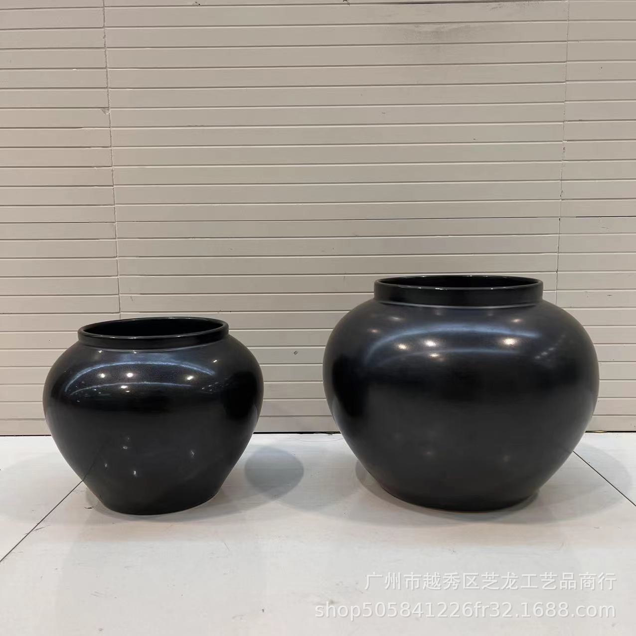 새로운 중국 스타일 블랙 세라믹 냄비 젠 홈 클럽 홈스테이 거실 꽃 배열 꽃 말린 꽃 부드러운 장식