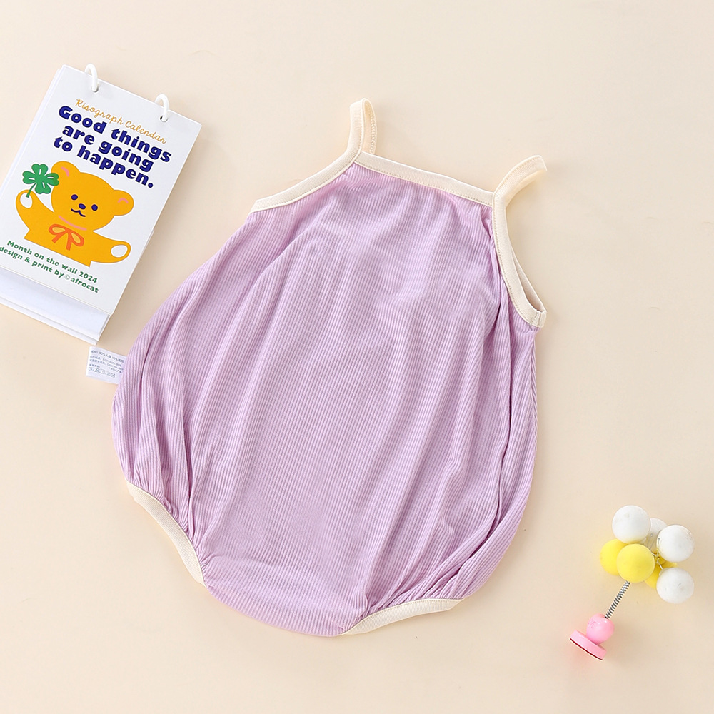 Bebé femenino lindo verano incluso ropa de cuerpo de Ha nuevos tirantes para niños sin mangas 0-2 años