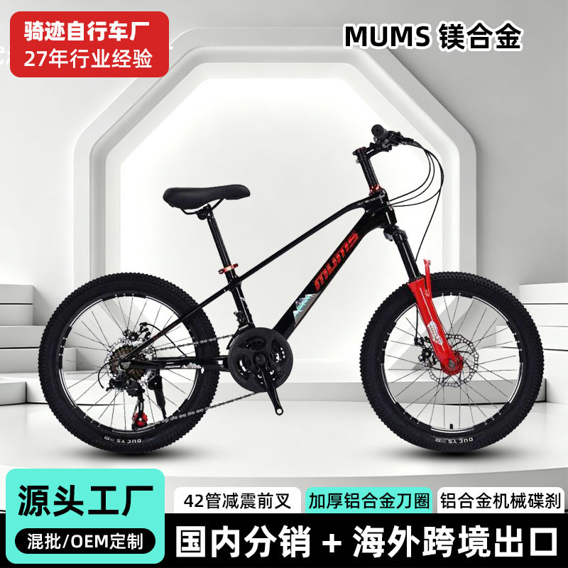 21-speed magnesium alloy mountain bike with disc brake hubs and adult mountain bike with high-end gold-stamped paint finish