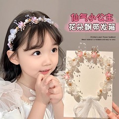 仙女风儿童花环皇冠发饰生日派对演出配饰甜美森系公主头箍百搭款