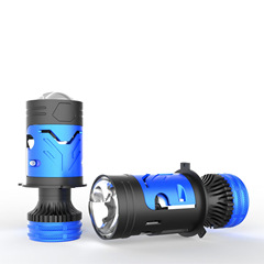 ヘッドライトシングルled自動車m01 yヘッドライト付きシングルカップモーターH4直射魚眼電球ダブルライトレンズ