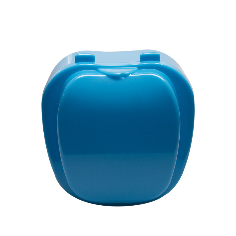 Caja de soporte de caja de dentadura dental caja de almacenamiento de dientes modelo de caja de aparatos de ortodoncia caja de almacenamiento caja de dientes de manzana