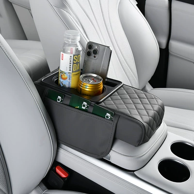 heightening pad water cup beverage – Armrest box - water-cup-holder-gray