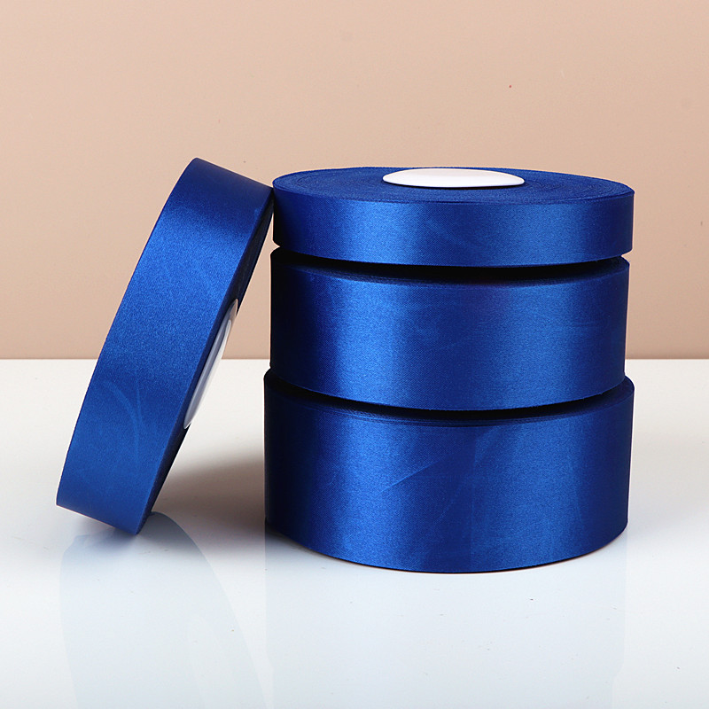 宝蓝色丁布深蓝绸缎带包花丝带蛋糕店礼品绑带腕带蝴蝶结店庆装饰
