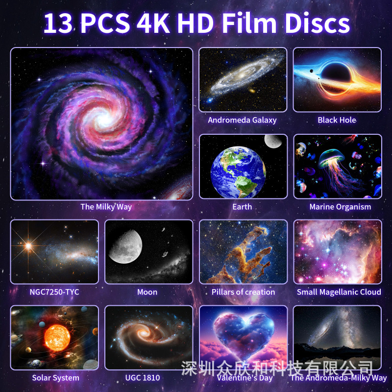 新しいクロスボーダースペースミラーギャラクシープロジェクターライト星空ライト雰囲気ライトナイトライト高精細寝室リビングルームホリデーギフト|undefined