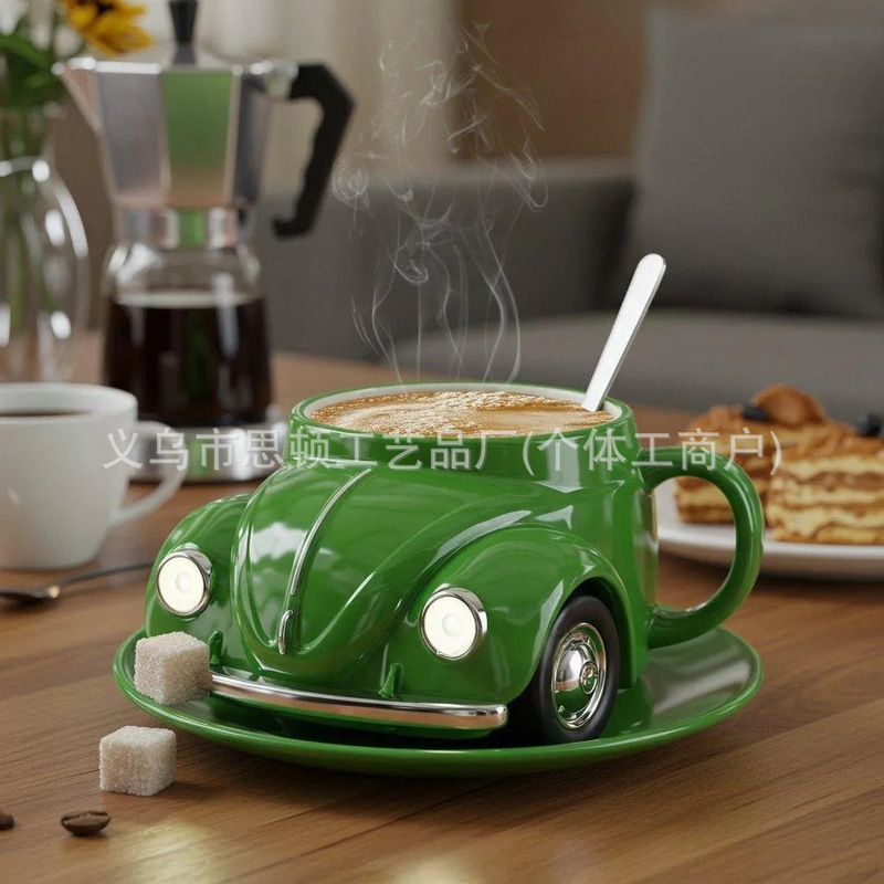 跨境新款Creative Mustang Shaped Coffee Mug甲壳虫车杯子马克杯|undefined
