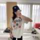 in stock South Korea Trendy Mardi Short Sleeve Women's 25 Summer New Daisy Printed Round Neck Cotton Top T-Shirt