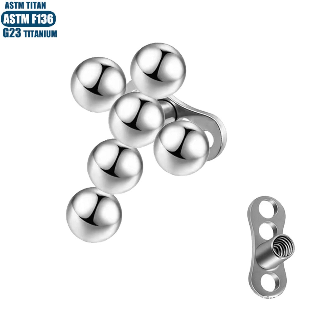 Pointed labret stud close-up product detail