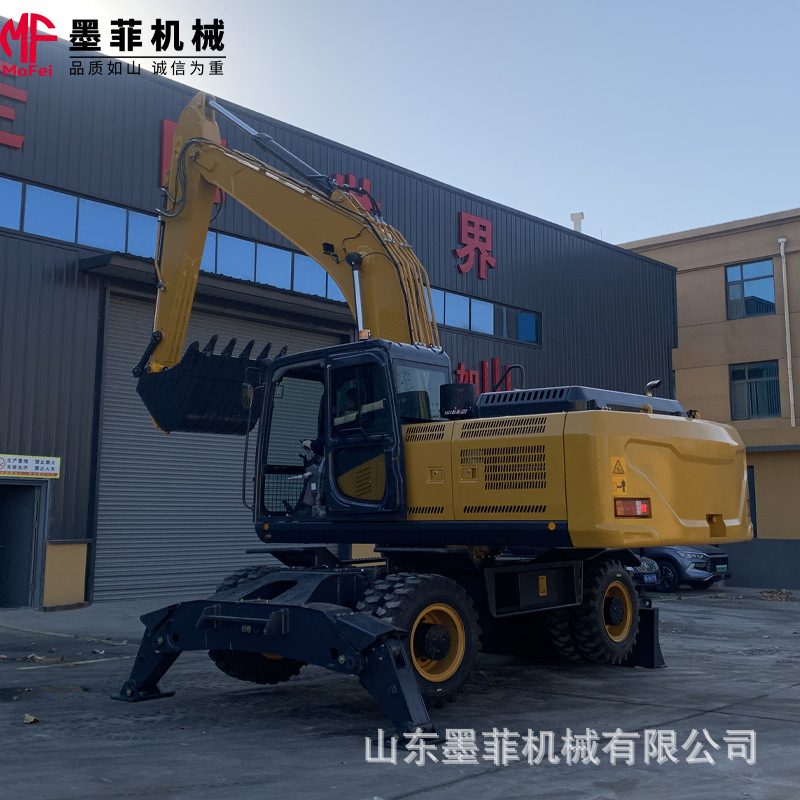 轮式挖掘机代理 厂家直销 进口液压元件马力足动力强 出口非洲