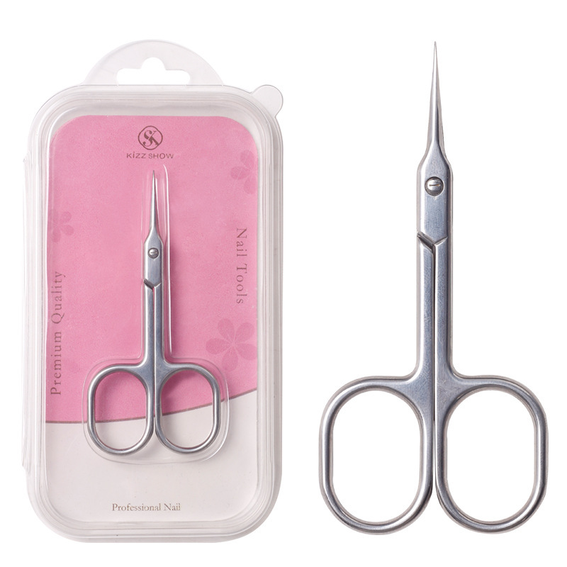 Tijeras de piel muerta rusas de uñas Tijeras de piel muerta de acero inoxidable Tijeras de piel muerta de gama alta de procesamiento de cutícula frontal rusa