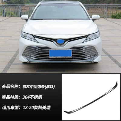Şüşə kənarı xromları/moldingləri: 18-26 models of 8th and 9th - 18-20-camry-front-bumper-center-trim-black-titanium-1-piece-set