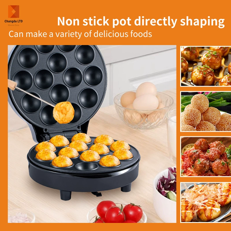 14-hole takoyaki cake machine automatic temperature control baking bread machine meatball machine round cake breakfast machine sandwich