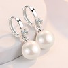 Earrings from pearl, 925 sample silver, silver 925 sample